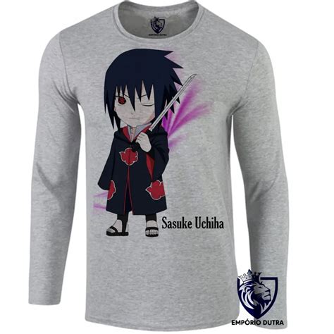 Emporio Dutra Camiseta Manga Longa Infantil Ou Adulto Manga Naruto