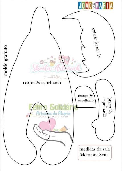 Apostila Digital Contos João e Maria em Feltro Moldes e Gráficos