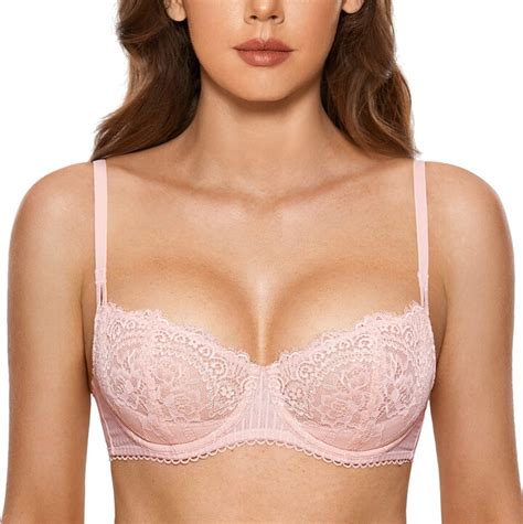 Dobreva Women S Sexy Lace See Through Push Up Balcony Non Padded