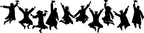 Graduation Jumping Silhouette