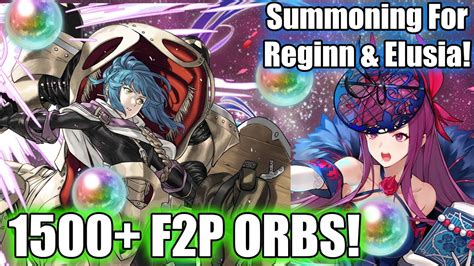 1500 F2p Orbs Summoning On Elusia S Banner And Reginn Fire Emblem Heroes [feh] Youtube