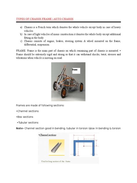 Types of Chassis Frame | PDF | Vehicles | Automotive Technologies