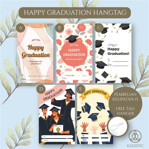 Jual Hang Tag Kado Wisuda Graduation Kartu Ucapan Wisuda Happy