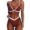 Amazon Suuksess Women Triangle High Cut Bikini Sets Sexy High Waisted Piece Swimsuit