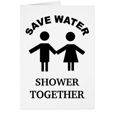 Save Water Shower Together Card Zazzle