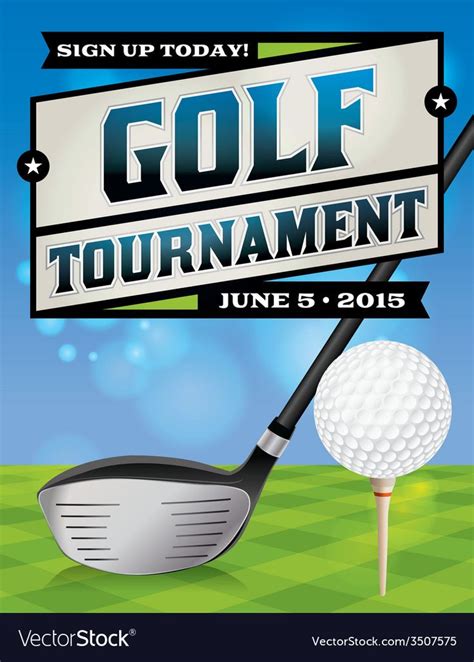 Golf Tournament Banner Royalty Free Vector Image Sponsored Banner Tournament Golf