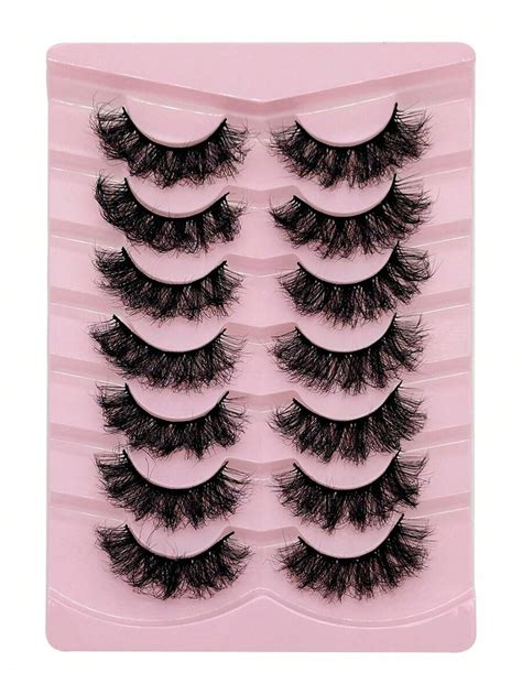 7 Pairs Winged End Eye Elongated Lashes Cat Eye Eyelashes 3D Natural