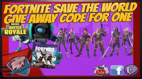 Fornite Save The World Founder Pack Code Give Away Free Friend Codeps4 Close