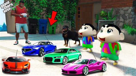 GTA 5 Franklin Gifting Super Toy Cars To Shinchan Pinchan Chop In