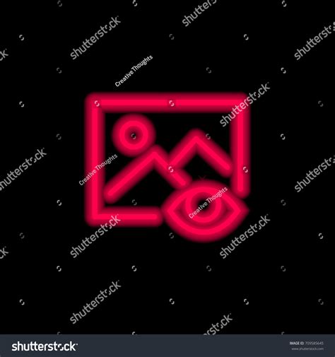 Image Red Glowing Neon Ui Ux Stock Vector Royalty Free 709585645 Shutterstock