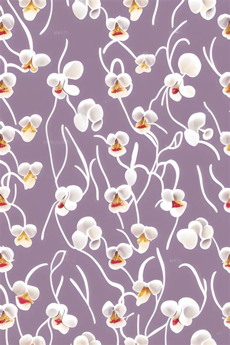 Orchid Flowers Seamless Pattern · Creative Fabrica