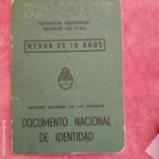 documento nacional de identidad argentina 1996 - Compra venta en todocoleccion