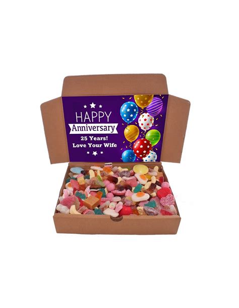 Personalised Anniversary Pick And Mix Sweet Box