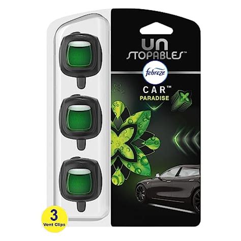 Febreze Car Air Fresheners Unstopables Paradise Scent Fighter For