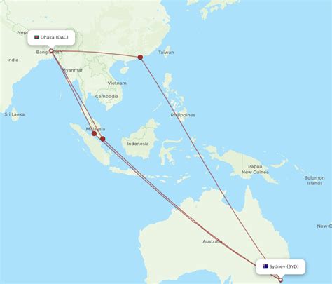 All Flight Routes From Sydney To Dhaka Syd To Dac Flight Routes