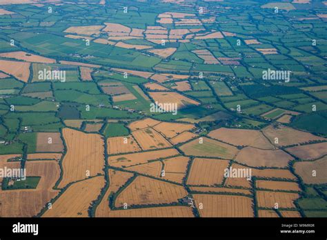 Aerial Of Agricultur Fields Around Dublin Ireland Stock Photo Alamy