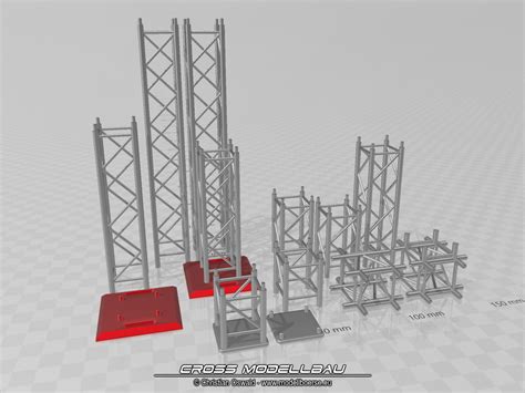 Download STL file 1 18 Truss 4 Punkt Traverse GWK2002 Fuß Messebau