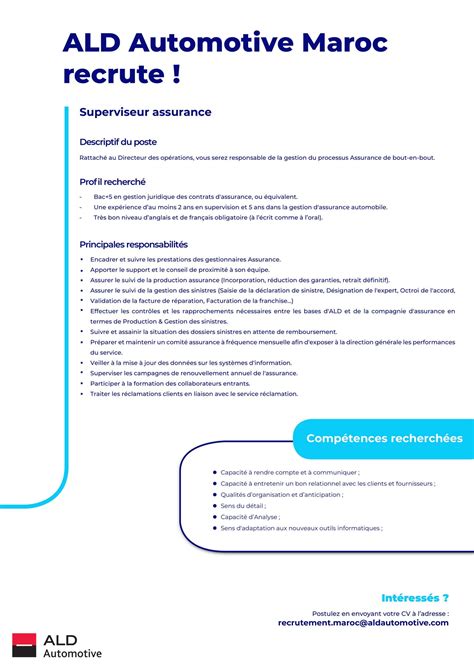 ALD Automotive Maroc Recrute Plusieurs Profils Job Maghrib