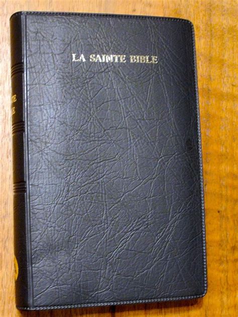 French Bible Blue Vinyl Thumb Index Louis Segond La Sainte