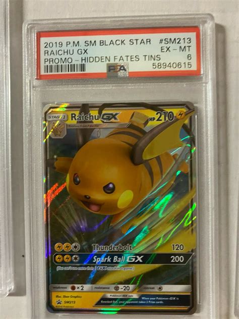 Mavin Pokemon Sm Black Star Promo Sm Raichu Gx Hidden Fates