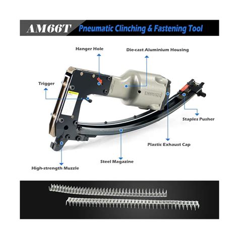 Woodpecker AM66T Pneumatic Clinching Clipper Tool Vertex Fastening