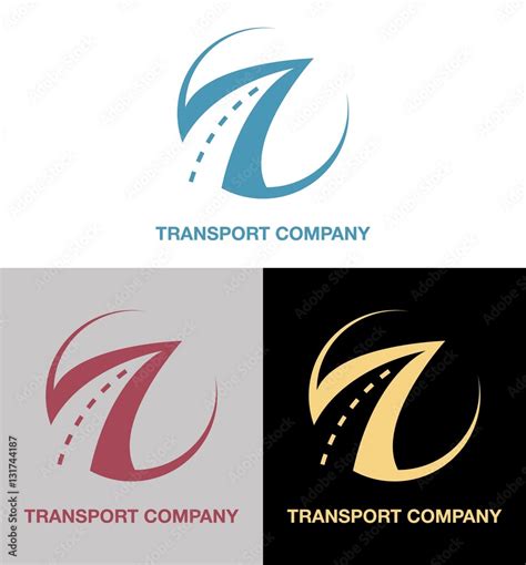 vector illustration with set of transport company logo Stock Vector ...