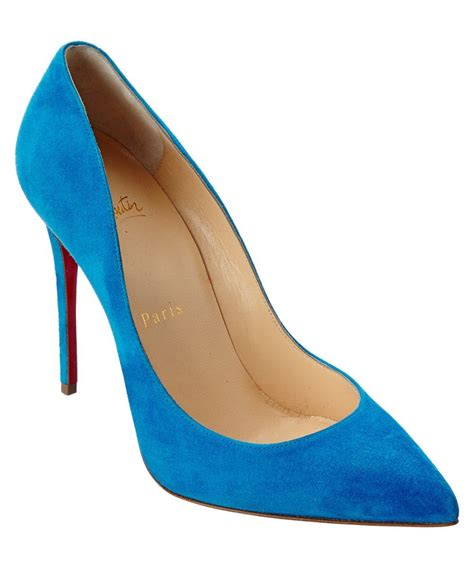 Christian Louboutin Pigalle Follies Suede Pump In Egyptian Blue