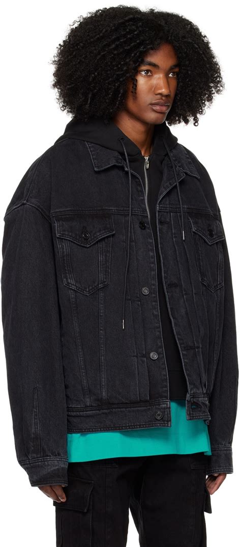 Juun J Black Faded Denim Jacket Juun J