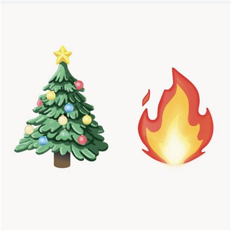 Tree And Fire Emoji