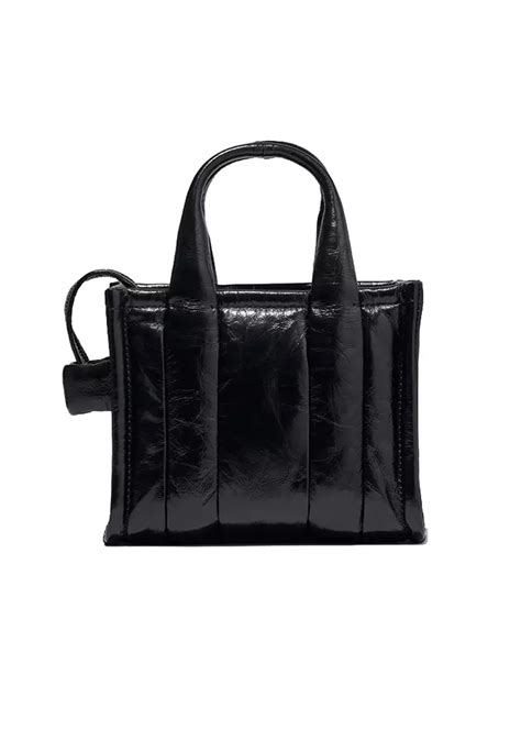 Buy Marc Jacobs Marc Jacobs The Shiny Crinkle Leather Mini Tote Black