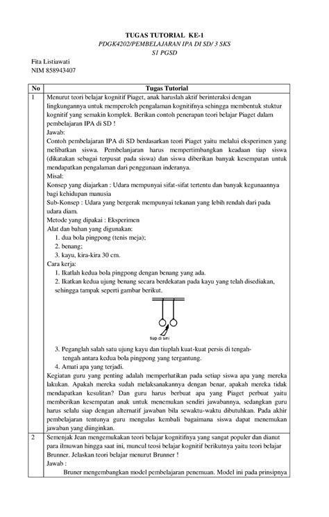 TT1 Ipa SEMOGA MEMBANTU TUGAS TUTORIAL KE 1 PDGK4202 PEMBELAJARAN