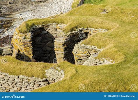 The Wheel House, Jarlshof, Shetland Stock Image - Image of island ...