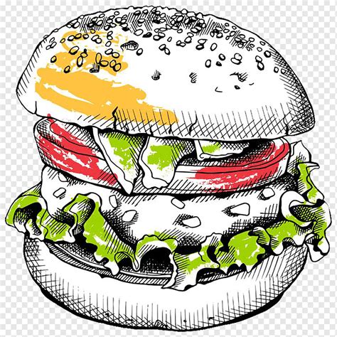 Sketsa Burger Png Pngwing