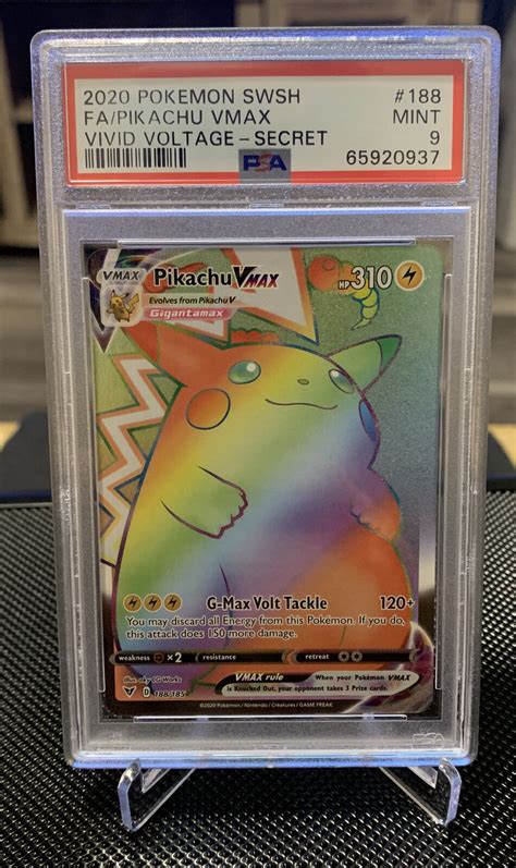 Mavin 2020 Pokemon SWSH Vivid Voltage 188 FA Pikachu VMAX Rainbow