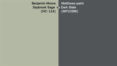 Benjamin Moore Saybrook Sage Hc Vs Matthews Paint Dark Slate