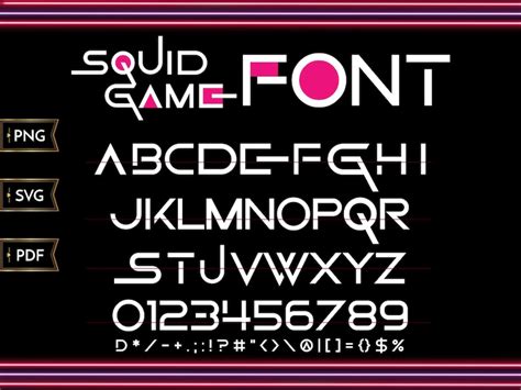 Squid Game Font Svg Etsy