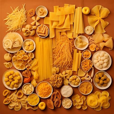 Premium Photo Variety Types And Shapes Of Italian Pasta