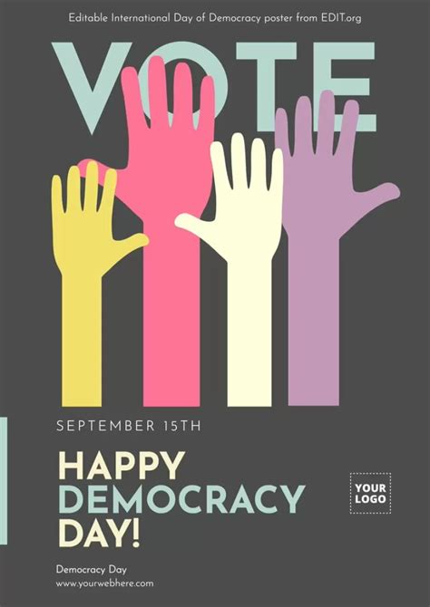 Design International Democracy Day Posters For Free