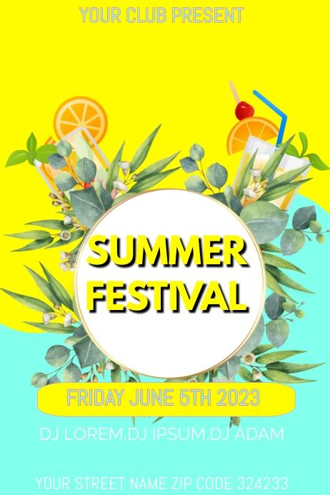 Summer Festival Banner Template Postermywall