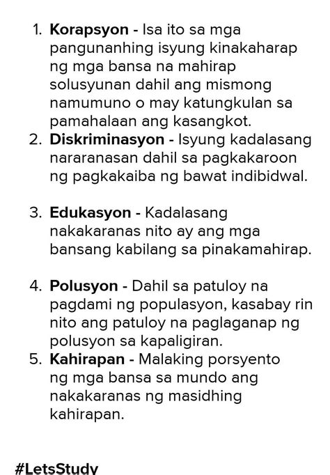 Ano Ang Nilalaman Ng Kasarian Sa Isyung Panlipunan Brainly Isyungbabe