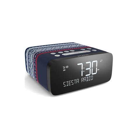 Pure Siesta Rise Marius Blue Bedside Dab Fm Alarm Clock Radio With Bluetooth High