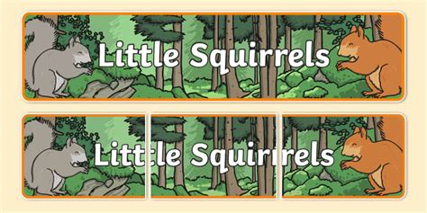 FREE Squirrel Themed Classroom Display Banner Twinkl