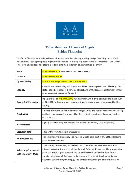 47 Simple Term Sheet Templates Word Templatelab