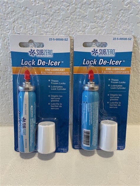 2 Hopkins SubZero Snow Ice Lock De Icer Lubricant 62 Oz Thaws Frozen