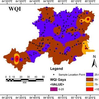 Map Displaying The Spatial Variation Of Water Quality Categories Across