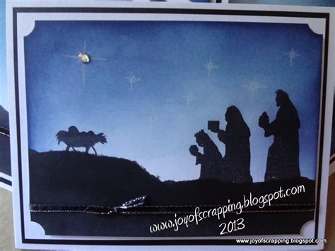 The Joy of Scrapping: Nativity Scene Christmas Cards 2013