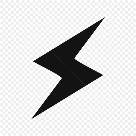 Lightning Silhouette PNG Transparent Vector Lightning Icon Lightning