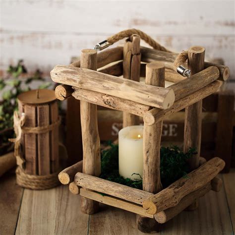 Efavormart Rustic Multipurpose Wooden Lantern Centerpiece Hanging