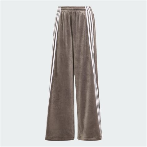 Adidas Velvet Loose Track Pants Brown Adidas Ke