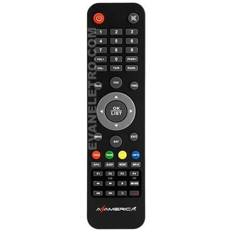 Controle Remoto para Receptor Azamérica Champions 4K EVANELETRO